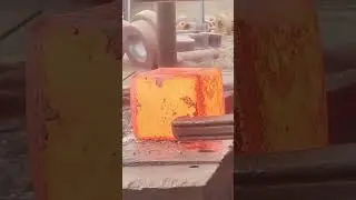 High temperature forging of cubic iron blocks | Amazing heavy duty forge video #forgings