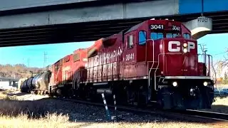CP 3041 leads Long local freight train approaching Calgary on the Laggan Subdivision.