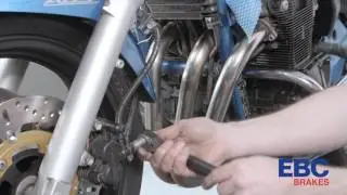 How to fit a high performance EBC brake line on a motorcycle