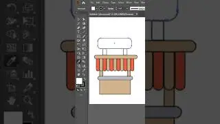 Flat Design pizza shop part 3 - Adobe Illustrator #tutorial #shorts #viral