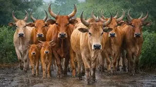 Herding Thousands of Cute, Tame Cows Roaming the Road - Cows Dancing. Cow Sounds. Cute Cows. Cows. 4