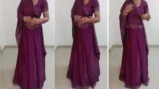 Perfect Lehenga Style Saree Draping tutorial for beginners|Engegment ,Wedding & Festive Saree Look😍