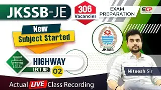 Highway Lec 2, JKSSB JE Civil exam preparation for upcoming vacancies 2025