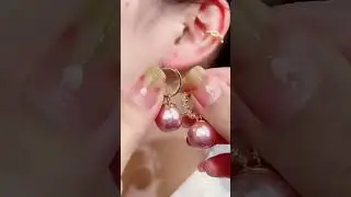 Comment section has buy links，pink pearl earrings#earringsdesign #jewellery  #earrings