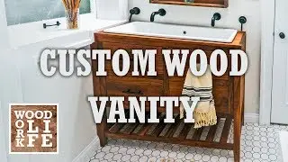 Building a DIY Custom Walnut Bathroom Vanity w/ a Trough Sink | Woodworking Builds