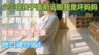 【完结】小三在孩子面前诋毁我是坏妈妈，婆婆帮腔附和，我放出育儿记录，她口碑尽毁！#小说推文 #婚姻 #故事頻道 #情感 #情感故事