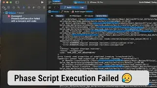 How to solve Phase Script Execution error in Xcode || Building archive
