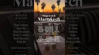 Things to do in Marrakech🇲🇦 #marrakech #morocco #marrakesh #travelguide #traveltips #travelblogger