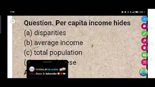 Per capita income hides :-  (a) disparities (b) average income (c) total population