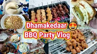 Dhamakedaar BBQ Party Vlog 😋😍 Bahut achi Dawat ho gae | Best BBQ Party Menu | Humare Vlogs