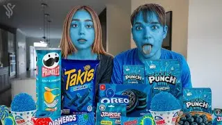 Лукас и его жена Иванита едят синюю еду 24 часа подряд! #bluefood @YouTubeStar7779