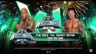 WWE2K25 The Rock vs Randy Orton WrestleMania main event match gameplay 