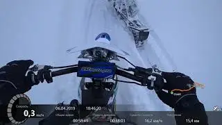 Snowpitbike - питбайк на гуске YCF 190 bigy и BSE 190 (zhongshen)