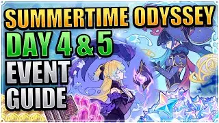 Summertime Odyssey Day 4 and 5 Event Guide (FREE FISCHL & PRIMOGEMS!) Genshin Impact