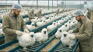 Inside the World’s Largest Silkie Chicken Factory | From Egg to Show-Grade Bird