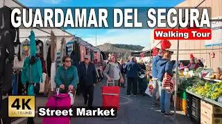 Guardamar del Segura - Street Market, January 2026 | Costa Blanca - Walking tour [4k 60fps]