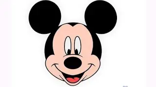 How to draw Mickey Mouse&rsquo;s face