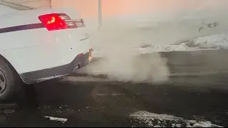 POV Exhaust Pipe Smokey Action | Girl Revving Mystery Car