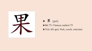 Chinese Characters Flashcards 0288 Quả 果