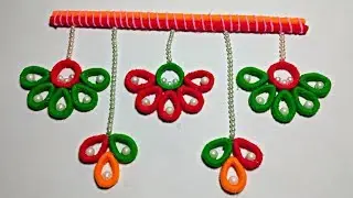 Best Out of Waste// How to make door hanging with newspaper// Newspaper door hanging making