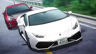 Toyota over takes Lambo / mf ghost season 3 episode 2 #mfghost #eurobeat #initiald 