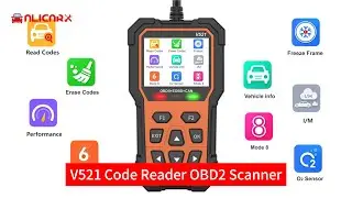V521 Scanner OBD2 EOBD Diagnostic Tools Code Reader Clear Engine Fault Light Live Data