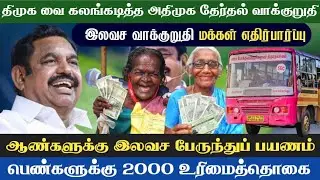 ஆண்களுக்கு இலவச பேருந்துப் பயணம் || அதிமுக தேர்தல் வாக்குறுதி மக்கள் கருத்து 