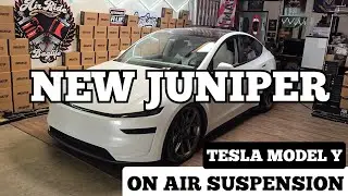 NEW TESLA MODEL Y JUNIPER EQUIPPED WITH OUR OVERSTOCK AIR SUSPENSION SYSTEM