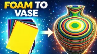 Recycling Styrofoam into Colorful Art♻️| Diy Craft|Craft Zone