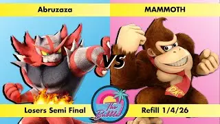 Abruzaza (Incineroar) vs MAMMOTH (Donkey Kong) - Losers Semi Final Bubbler Refill 1/4/26