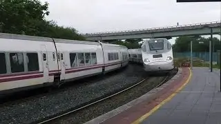 Trenes Alvia y Tren Hotel Ferrol-Madrid-Ferrol con muchas pitadas