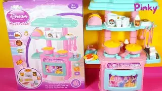 💜Unboxing Miniature Plastic Full Kitchen Set Collection | Toy Cooking Game | Kitchen Set Toy