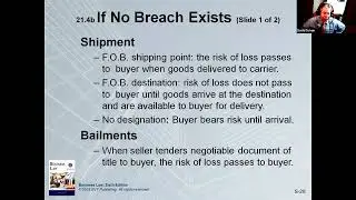 Risk of Loss and Breaches of Contract (Business Law 101, Episode 236)