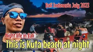 Kuta Beach at night || new update video from Kuta Beach #kutabeach #bali #balitravel