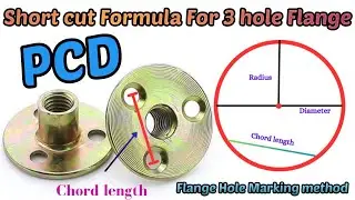 how to Calculating Chord Length in 3Hole Flange| #PCD hole distance