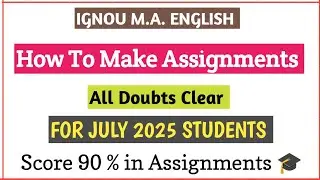 meg assignments 2025-26 | ma english assignment kaise banaye | how to make ignou assignments 2025-26