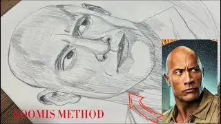 Let&rsquo;s draw Dwayne Johnson together using the Loomis Method 🤔😍✏️