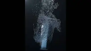 Fizzy bubbles simulation with X-Particles