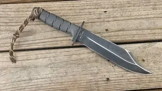 Sharpening Ontario SP-10 Raider Bowie Knife
