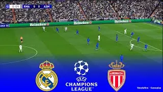 REAL MADRID vs MONACO Live | UEFA Champions League 2026 | Simulation PES 2021 Gameplay