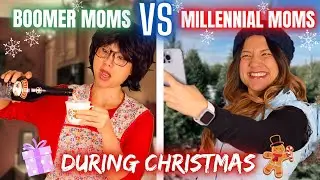 Boomer Moms Vs.  Millennial Moms During Christmas