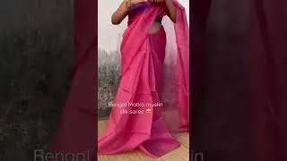 Handwoven patli Pallu matka muslin silk saree in pink base .To book kindly Whatsapp @9038957017 ....