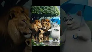 Mischievous Cat Fiercely Scolds Two Lions 😹🦁 | Humanized Animals Comedy