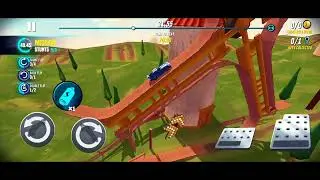 TRAIN AND A SWING CAR STUNT