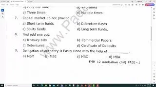12th Commerce   1st Mid Term Test 2024   Original Question Paper   Madurai District   English Medium