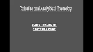 curve tracing of cartesian point | math & stats with isma