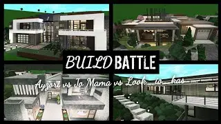 BUILD-OFF COMPETITION; IIzachBuilds vs @jomamabloxburg4227   vs @Ayzori  vs @Lookiokas  - $300k Modern Home