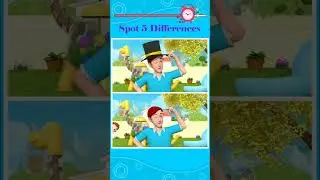 SPOT the DIFFERENT | Find 5 Differences GAME | Happy Birthday Song | Kids Songs | Danny & Dino