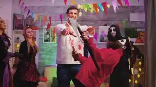 Scary zombie dancing at  halloween. #halloween #cosplay #copyrightfreevideos #halloweendressup