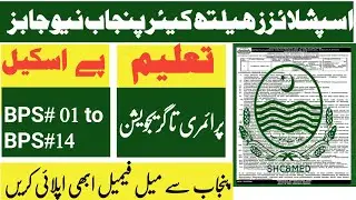 New Govt Jobs in Punjab 2025 | BS-01 to BS-14 | Healthcare Department Vacancies
